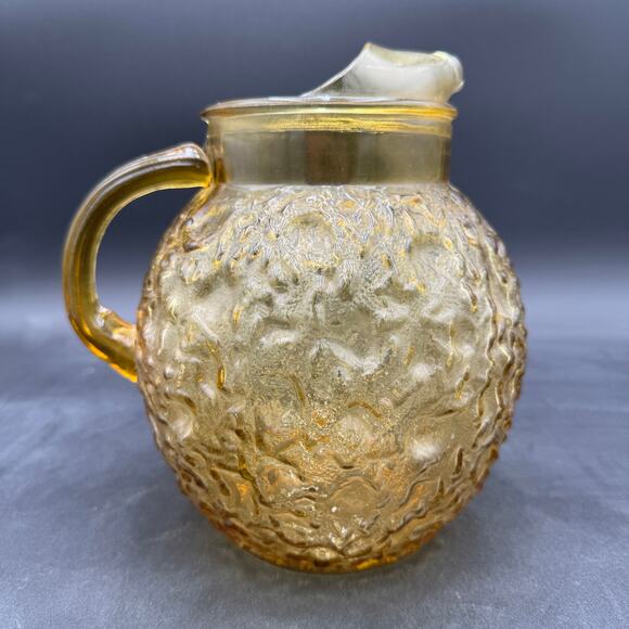Anchor Hocking Milano Gold Pitcher 96 oz 1960's MCM - Picture 3 of 7